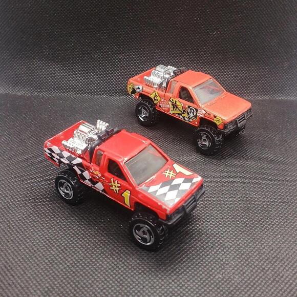 Hot Wheels Other - Lot of 2 Vintage 1987 Hot Wheels 3" Big Wheel Pickup Truck